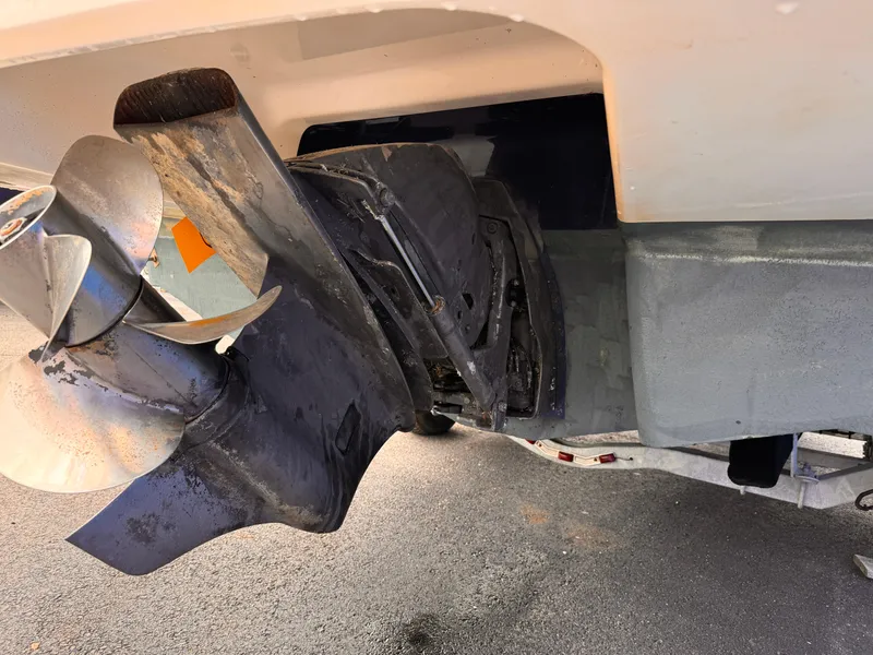 Slide: The Image of 2012 Chaparral 244 Sunesta boat propeller and stern drive detail. - 22