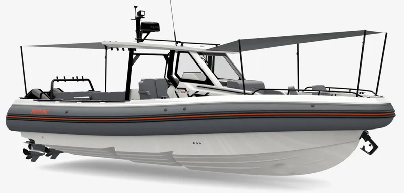 Slide: The Image of 2025 Zodiac X10CC boat with sleek design and modern features. - 9