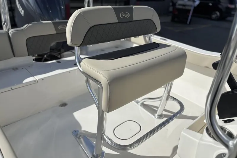 Slide: The Image of 2025 Key West 203 FS boat seat with sleek design and comfortable cushioning. - 21