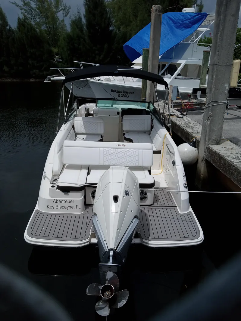 Slide: The Image of 2022 Sea Ray SDX 250 Outboard docked in Key Biscayne, FL. - 11