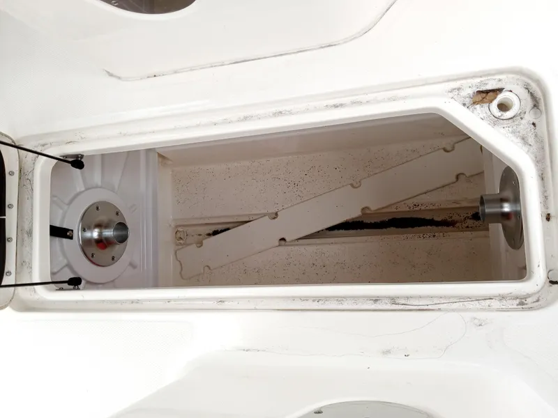 Slide: The Image of Storage compartment of 2022 Sea Ray SDX 250 Outboard boat, showcasing interior details. - 31