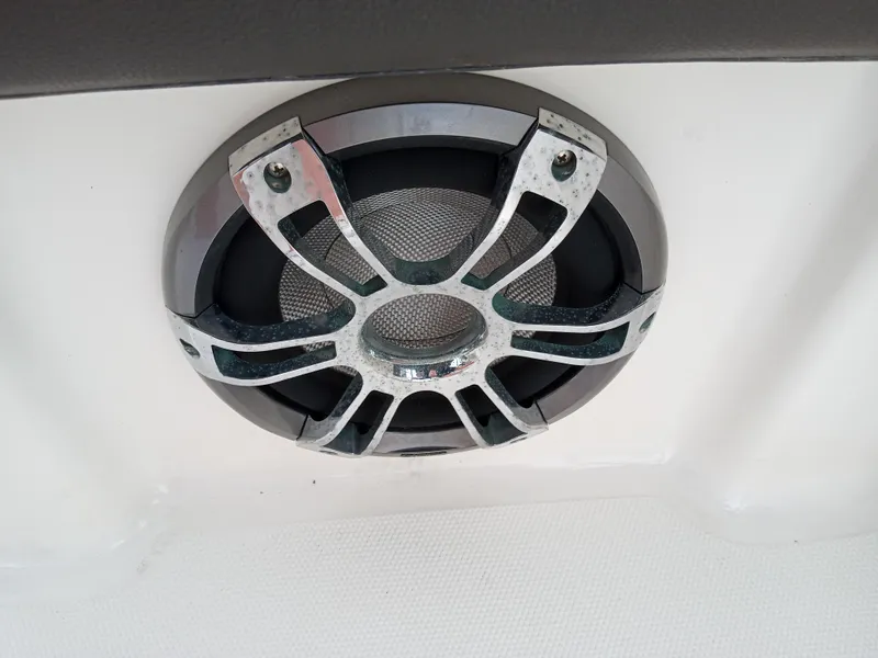 Slide: The Image of Close-up of a speaker on a 2022 Sea Ray SDX 250 Outboard boat. - 37