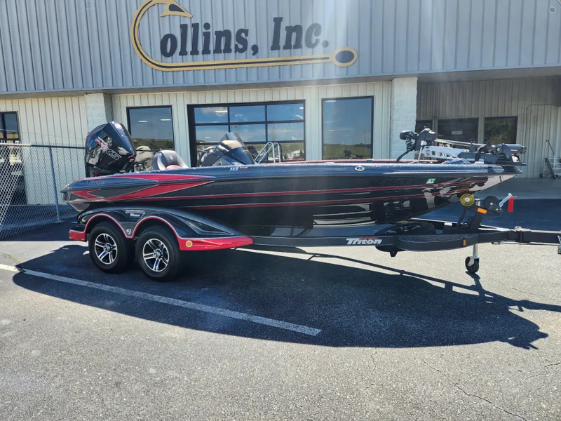 The Image of 2024 Triton 18 TrX boat parked outside Collins Inc. dealership. - 0