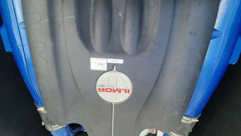 Slide: The Image of Engine cover of a 2017 MasterCraft X23 boat with Ilmor branding. - 19