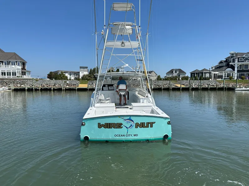 Slide: The Image of Custom Carolina 40 Express Sportfisherman, 2002, docked in Ocean City marina. - 20