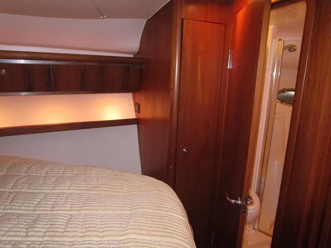 Slide: The Image of Owners Cabin to Starboard w/Ensuite Head Entrance - 40