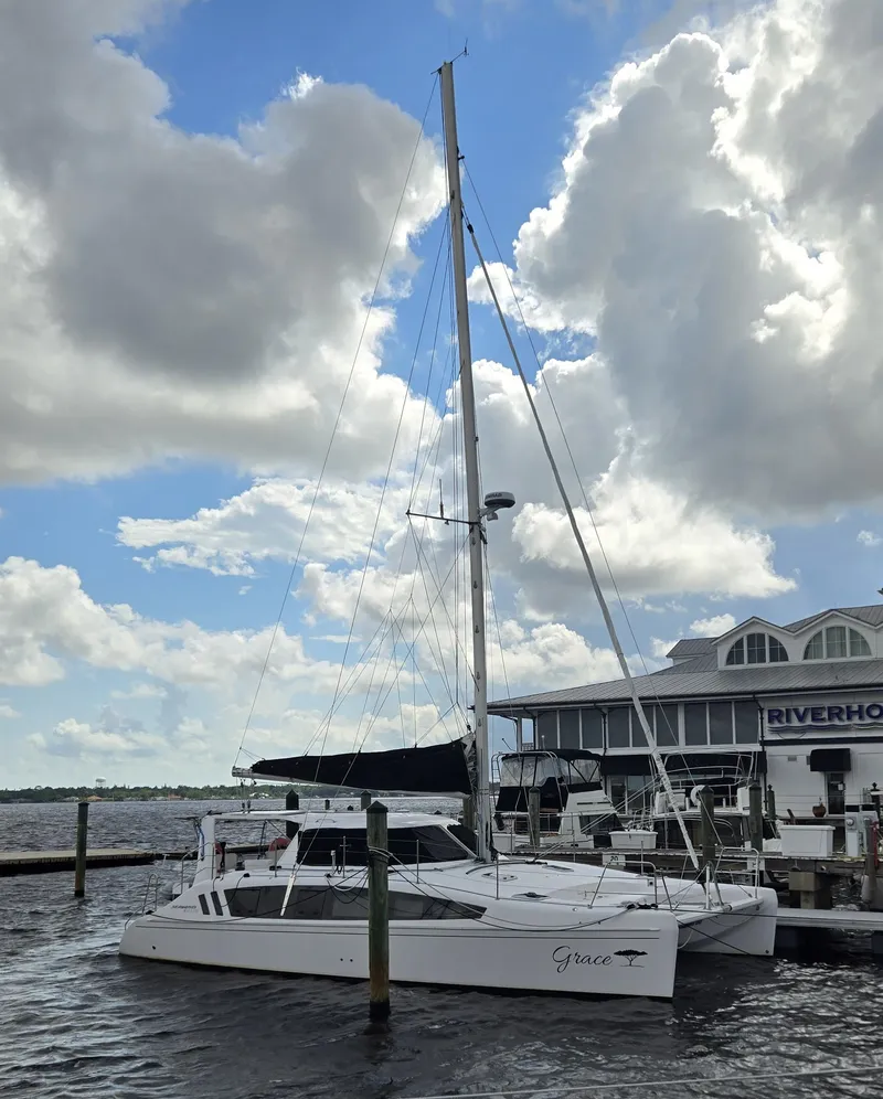 Slide: The Image of 2019 Seawind 1160 Lite catamaran docked at marina in Palmetto, FL. - 3