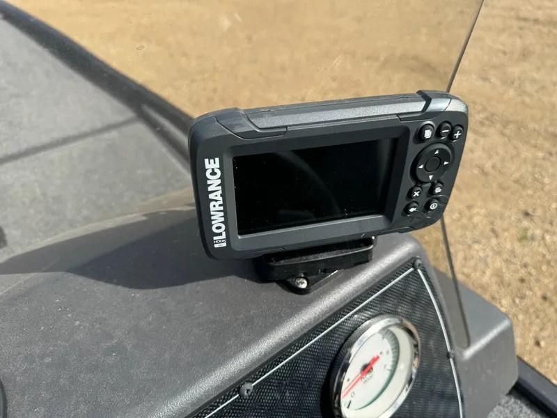 Slide: The Image of Lowrance fish finder on 2024 Tracker Bass Tracker Classic XL dashboard. - 17