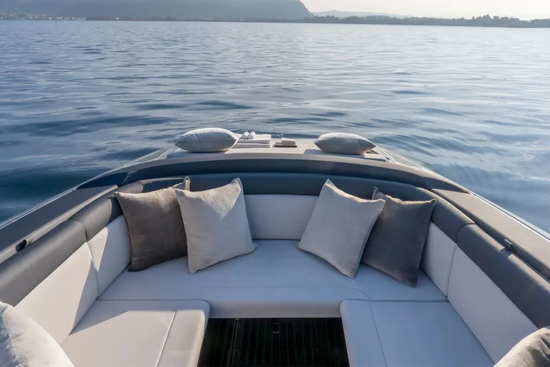 Slide: The Image of Luxurious Riva El-Iseo 2026 boat on calm waters. - 15