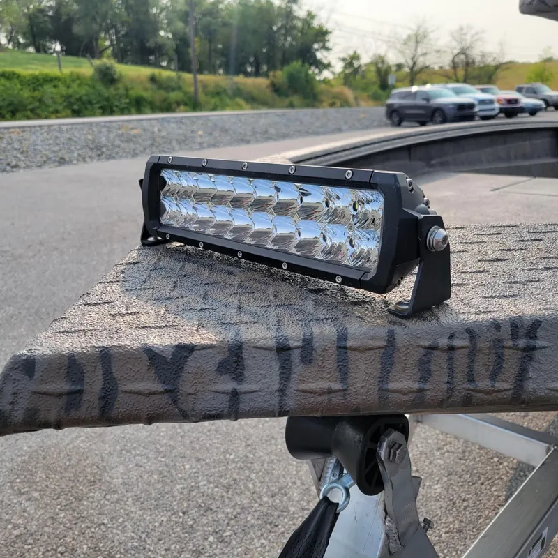 Slide: The Image of 2025 Xpress H18DB Duck boat with LED light bar, Yamaha 50 hp engine. - 6