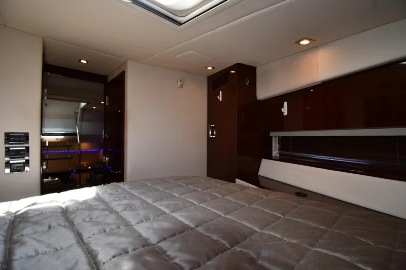 Slide: The Image of Luxurious interior cabin of 2010 Sea Ray 450 Sundancer yacht with modern design. - 37