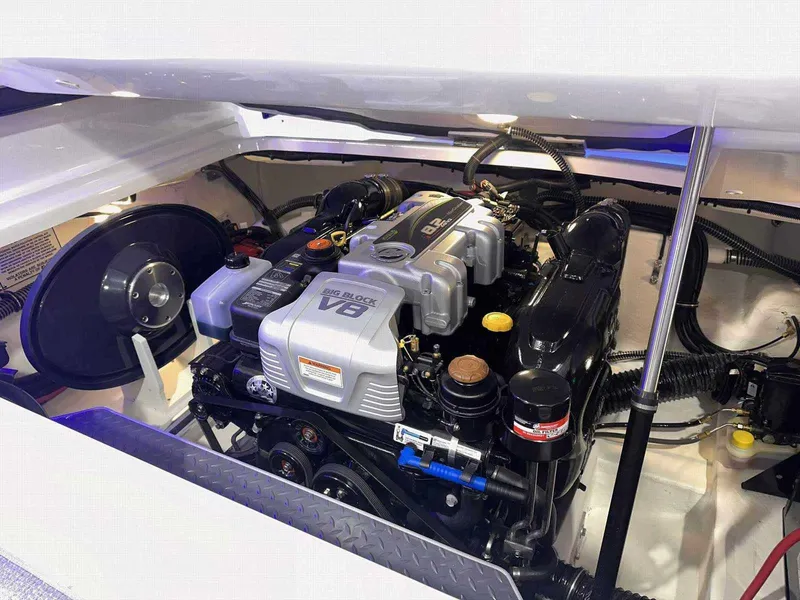 Slide: The Image of 2024 Formula 270 Bowrider engine compartment showcasing powerful V8 engine. - 15
