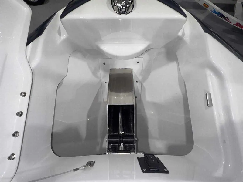Slide: The Image of 2024 Formula 270 Bowrider boat interior, featuring sleek white seating and modern design. - 37