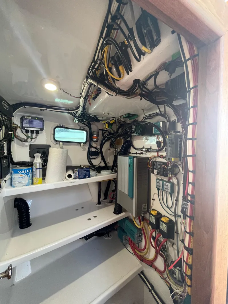 Slide: The Image of Stand up electrical room with battery charger inverter and easy acess to all electronic systems - 45