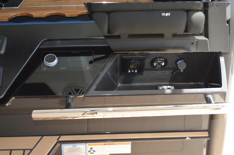 Slide: The Image of Tiara 48 LS - Glove Box w/ USB and Spotlight Control - 48