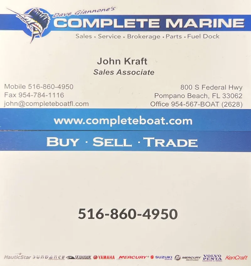 Slide: The Image of Business card for Complete Marine, featuring contact details and services. - 23