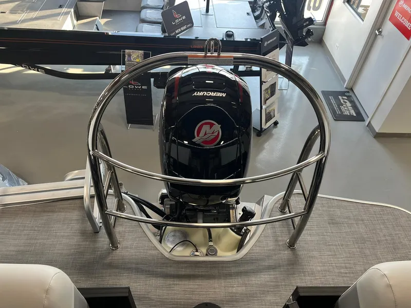 Slide: The Image of 2025 Lowe SS 230 WV boat with Mercury engine in showroom. - 20