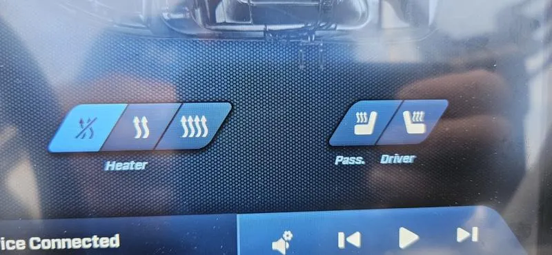 Slide: The Image of MasterCraft XT24 2025 dashboard display showing heater and seat controls. - 7