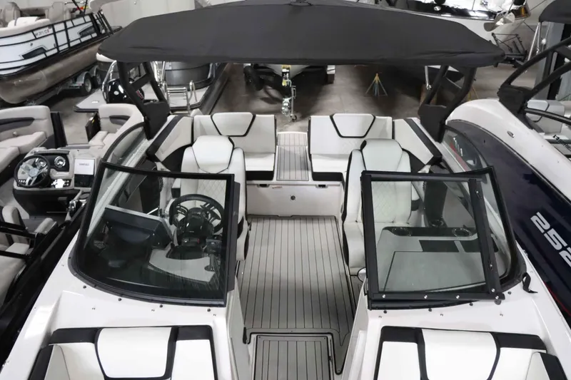 Slide: The Image of 2025 Yamaha Boats 222SD interior with sleek design and modern features. - 22