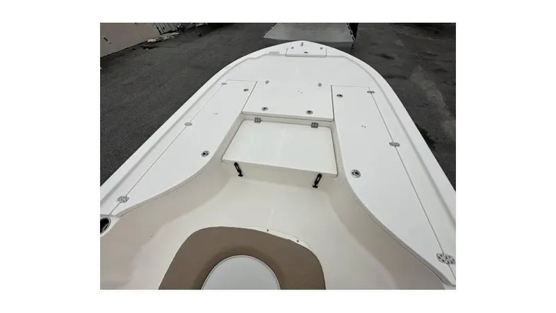 Slide: The Image of 2024 Sea Born FX22 Bay boat deck, spacious and sleek design. - 13