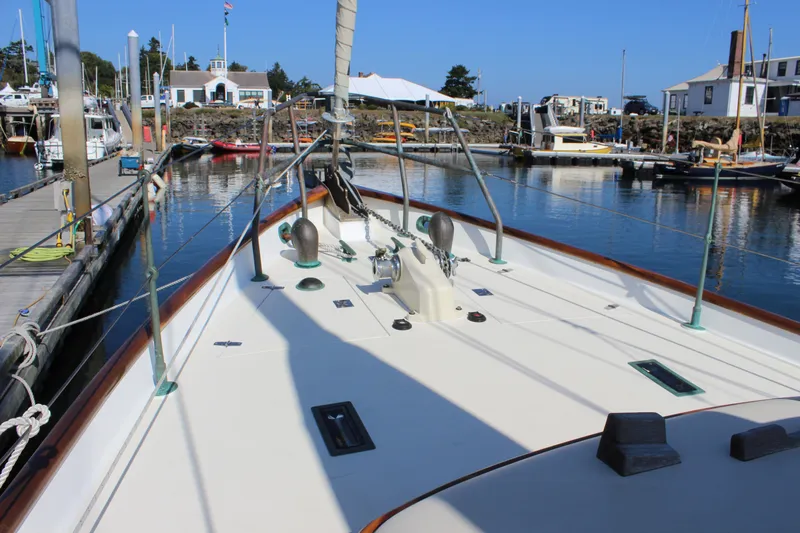Slide: The Image of Sailboat docked at marina, Custom Gartside Jespersen 40, 2012 model, sunny day. - 12