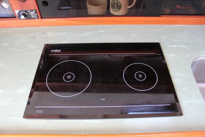 Slide: The Image of Modern induction cooktop on a Custom Gartside Jespersen 40 yacht, 2012 model. - 42
