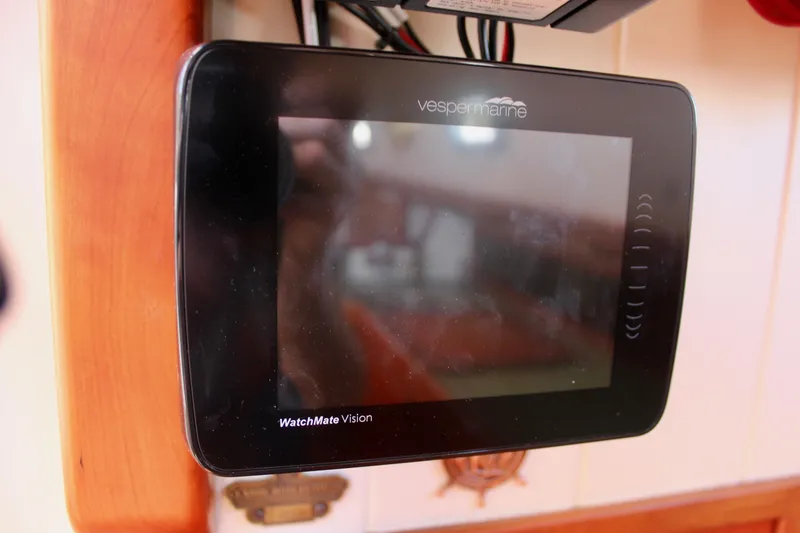 Slide: The Image of Vesper Marine WatchMate Vision device on Custom Gartside Jespersen 40, 2012 model. - 46