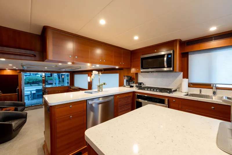 Slide: The Image of Luxurious kitchen interior of 2022 Outer Reef Yachts 720 Motoryacht with modern appliances. - 34