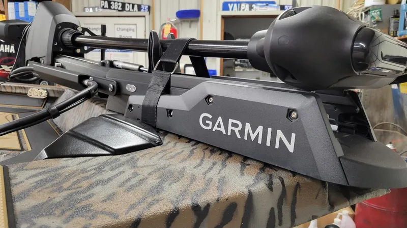 Slide: The Image of 2025 Xpress X19 Pro Bass boat with Garmin equipment and Yamaha Vmax 200 engine. - 11