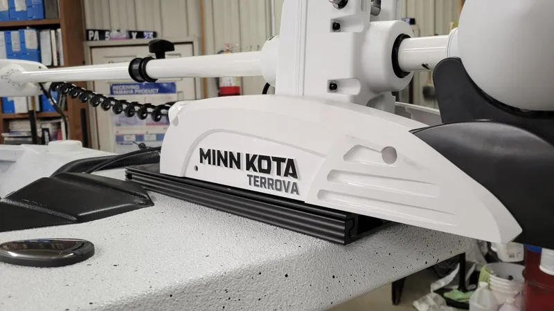 Slide: The Image of Minn Kota Terrova trolling motor on 2025 Xpress H20 Bay boat. - 5