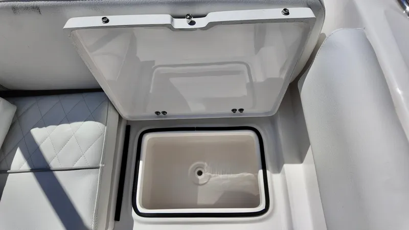 Slide: The Image of Open storage compartment on 2025 Sea Fox 228 Traveler boat. - 14