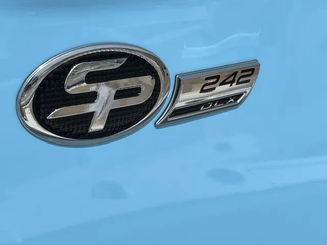 Slide: The Image of 2025 Sea Pro 242 DLX logo on light blue background. - 13