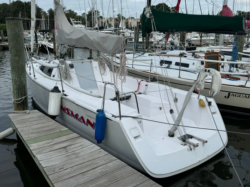 Slide: The Image of 2018 Catalina 275 Sport sailboat docked at a marina. - 43