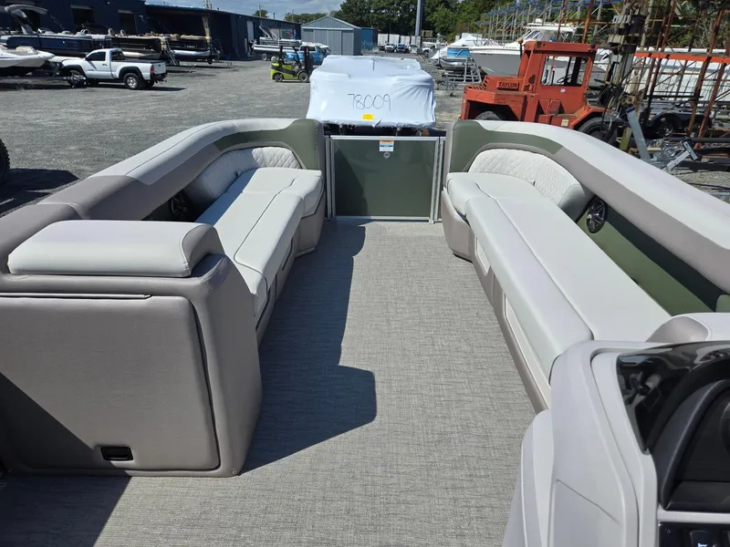 Slide: The Image of 2025 Godfrey Sweetwater 2286 C pontoon boat interior with spacious seating. - 30