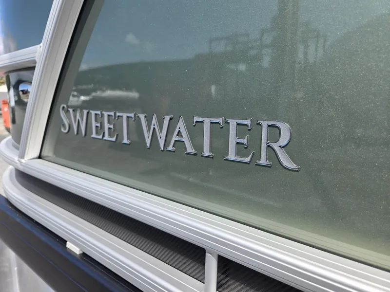Slide: The Image of Close-up of 2025 Godfrey Sweetwater 2286 C boat nameplate. - 38