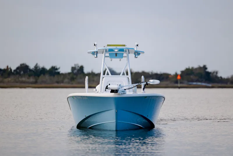 Slide: The Image of 2021 ZCB 26 Freemason boat on calm water, front view. - 7