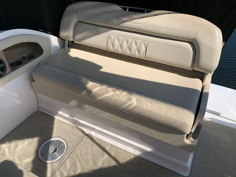 Slide: The Image of Bench seat on 2018 Regal 28 Express boat. - 17