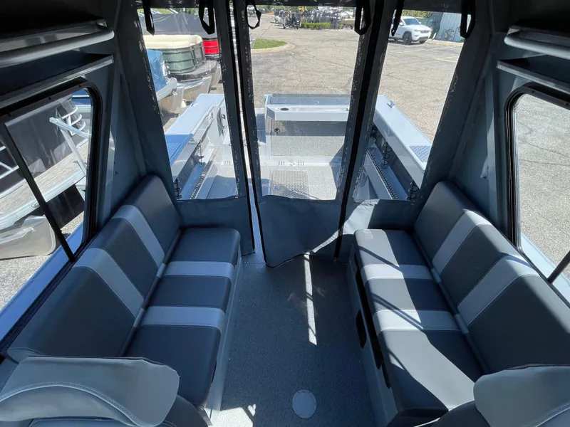 Slide: The Image of Interior of 2025 Hewescraft 210 Sea Runner ET HT boat with seating. - 18