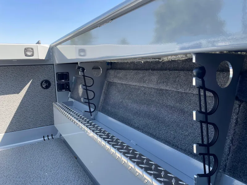 Slide: The Image of 2025 Hewescraft 210 Sea Runner ET HT interior storage detail, featuring durable materials and sleek design. - 22