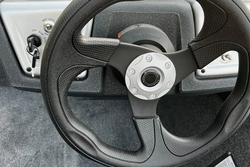 Slide: The Image of Steering wheel of 2025 Tracker Pro Team 175 Crappie Edition boat. - 4