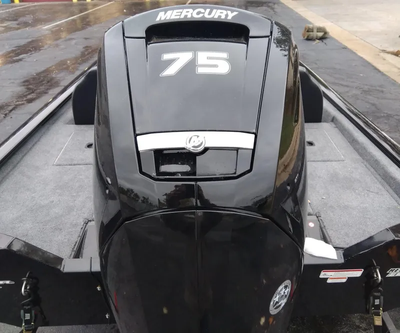 Slide: The Image of 2025 Tracker Pro Team 175 with Mercury 75 engine, rear view. - 6