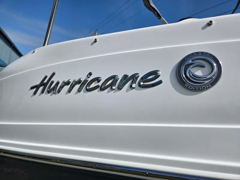 Slide: The Image of 2025 Hurricane SunDeck Sport 192 RL OB boat logo, Coastal Edition emblem. - 27
