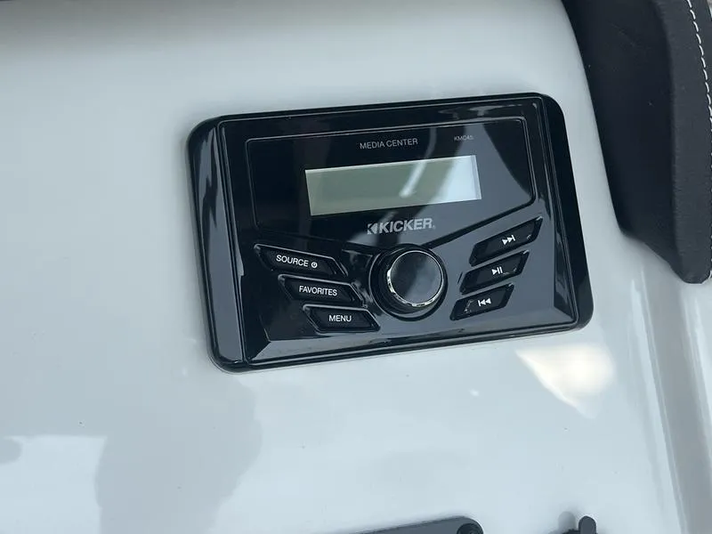 Slide: The Image of Kicker media center on 2021 Finseeker 200 CC boat dashboard. - 7