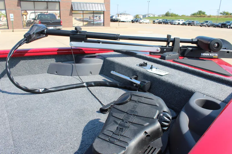 Slide: The Image of 2025 Tracker Pro Team 175 Crappie Edition boat with Minn Kota trolling motor. - 15