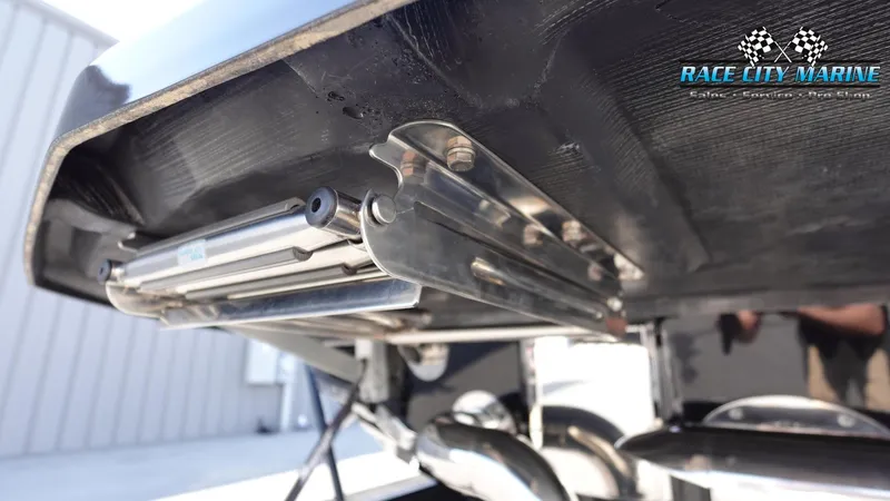 Slide: The Image of Close-up of 2020 Nautique Super Air Nautique G23 boat hardware at Race City Marine. - 11