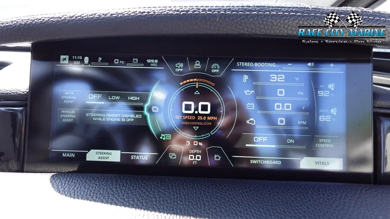 Slide: The Image of Dashboard display of 2020 Nautique Super Air Nautique G23 boat. - 38