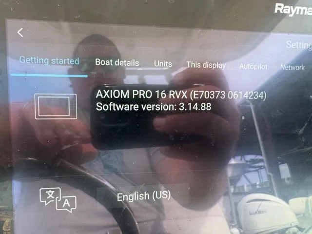 Slide: The Image of Grady-White Fisherman 257 dashboard with Raymarine AXIOM PRO 16 RVX display, software version 3.14.88 - 37