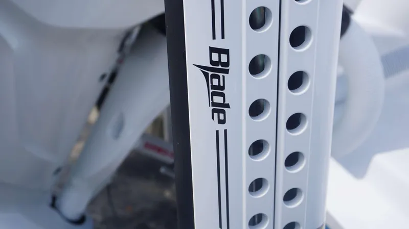 Slide: The Image of Close-up of 2025 Everglades 273 CC boat's Blade component with perforated design. - 4