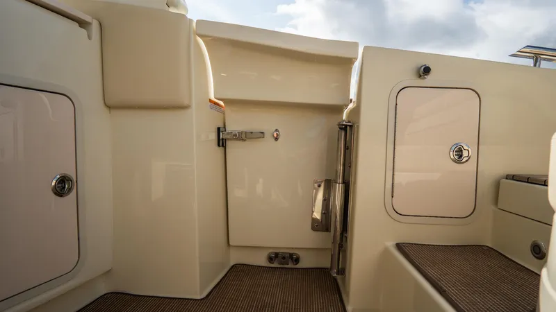 Slide: The Image of 2025 Chris-Craft Launch 31 GT interior, featuring sleek design and modern finishes. - 33