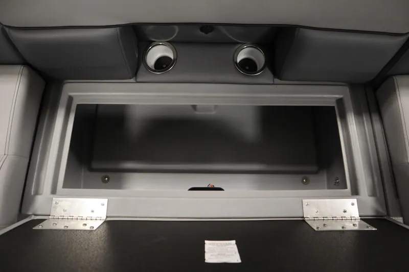 Slide: The Image of 2025 Bentley Pontoons 243 Cruise XL Tri-Toon seat with logo, showcasing luxury design. - 14